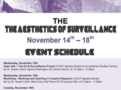 Public Talk: The Art & Surveillance Project at Queen’s University (Kingston, ON)